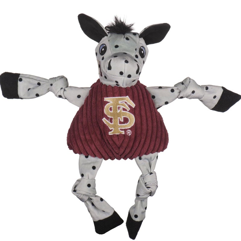 HuggleHounds Knottie Plush Dog Toy - Stuffed Animal Toy, Puppy Toys, Squeaky Dog Toy for Small, Medium & Large Dogs, Durable Plush to Keep Busy, Officially Licensed - Florida State Cimarron, Large - Image 1